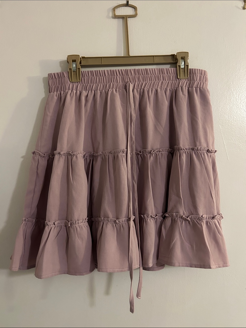 She + Sky Dusty Mauve Tiered Skater Skirt